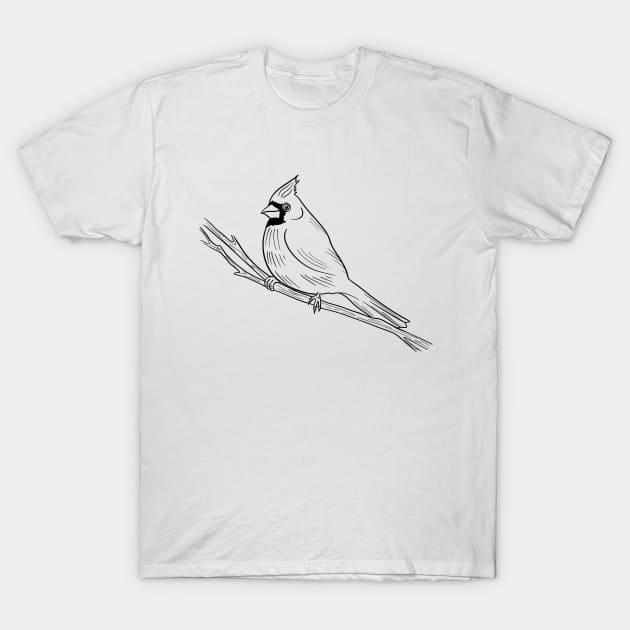 Cardinal On A Branch T-Shirt by Good Graphics 